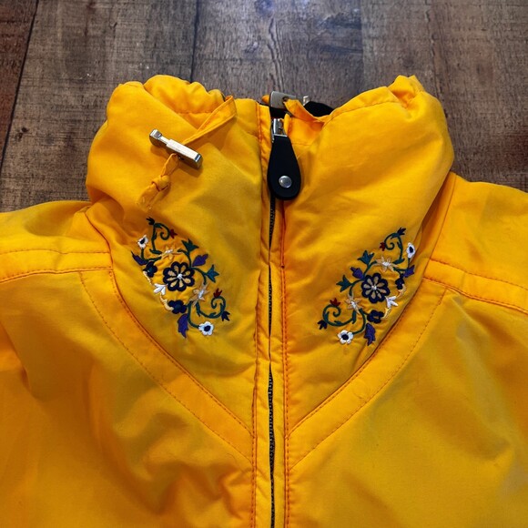 Obermeyer Alpine Yellow Snow Jacket Pullover Embroidered XL - Picture 5 of 9